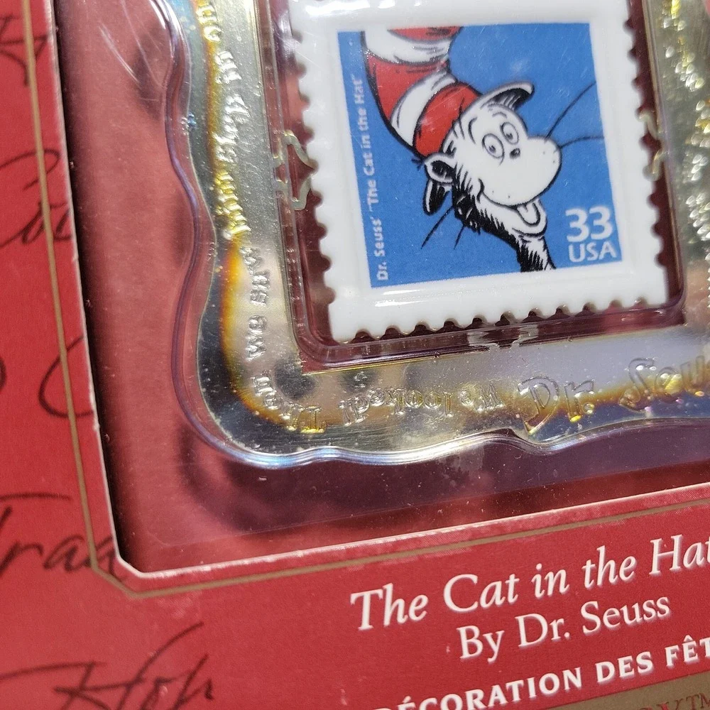 Hallmark 1999 Cat in the Hat Dr Seuss USPS Stamp Keepsake Ornament *‎